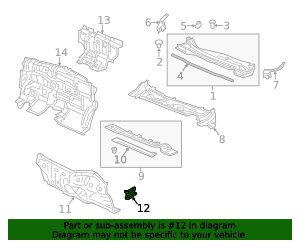 74420-T0A-A00 - Cowl Reinforcement 2012-2016 Honda CR-V | Honda Parts ...