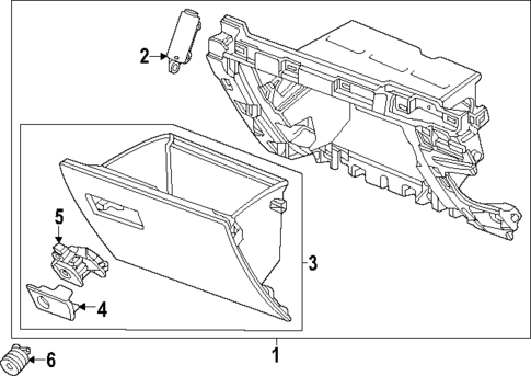 Glove Box for 2025 Chevrolet Silverado 2500 HD #0