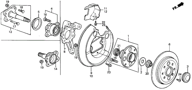 Rear Axle - Brake Disk for 1988 Acura Integra #0