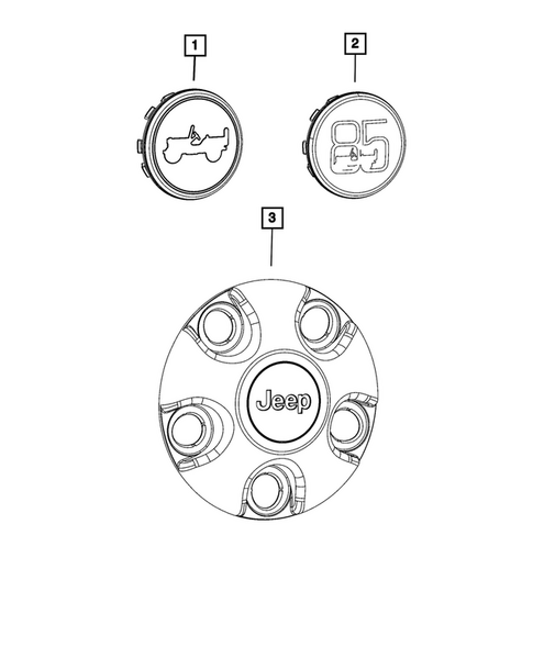 Wheel Covers and Center Caps for 2026 Jeep Wrangler #0