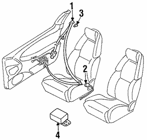 Front Seat Belts for 1993 Nissan 300ZX | OEM Parts Online