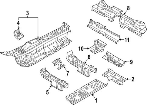 Floor & Rails for 2023 Audi Q5 Sportback #0