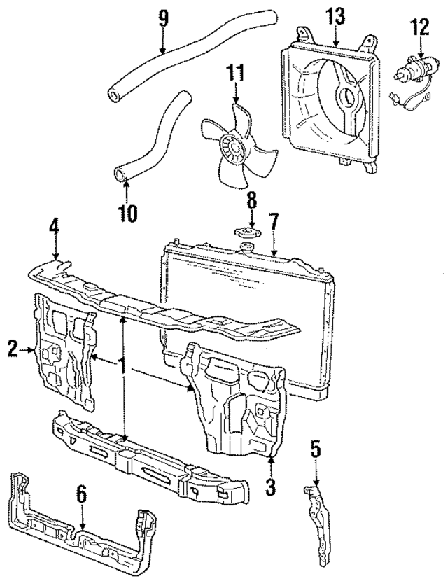 MB593513 - Cooling System: Radiator Support for Mopar Image