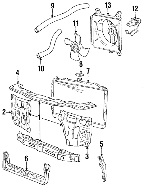 Radiator & Components for 1990 Dodge Colt #0