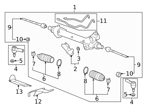 Steering Gear & Linkage for 2012 Buick Enclave #0