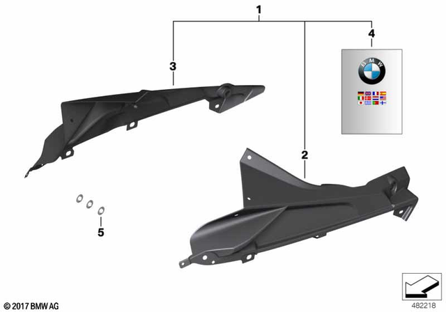 71607721275 - Design: Plaque Holder, Left - Cfk for BMW-Motorrad Image