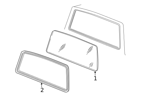 Glass & Hardware - Back for 2001 Ford Ranger #1