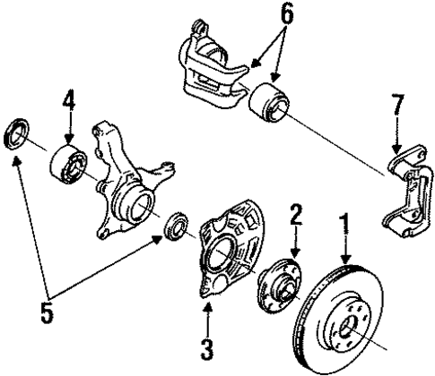Front Brakes for 1991 Isuzu Impulse #0