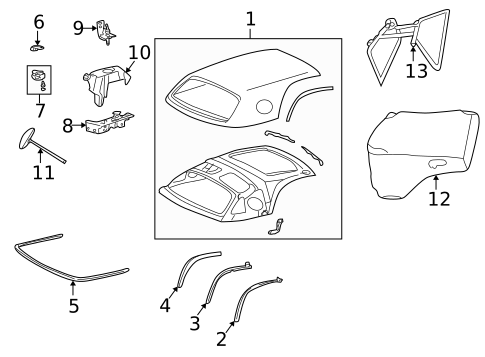 Top & Components for 2002 Ford Thunderbird #0