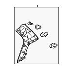 6247252370B0 - Body: Upper Quarter Trim for Toyota: Yaris Image