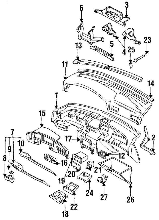 66182AA040 - : Cluster Bezel for Subaru Image