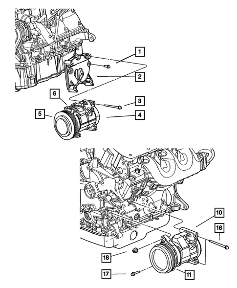 Air Conditioning Compressor for 2006 Dodge Caravan #0