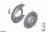 34216886479 - Brakes: Brake Disc, Ventilated for BMW: X5 3.0si, X5 3.5d, X5 35dX, X5 35i, X5 35iX, X5 40eX, X6 35i, X6 35iX Image image
