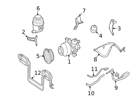 Pump & Hoses for 2012 Mercedes-Benz S600 #0