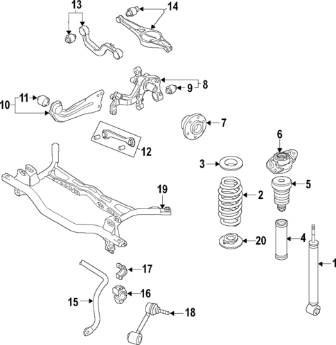 Rear Suspension for 2012 Volkswagen Jetta #25