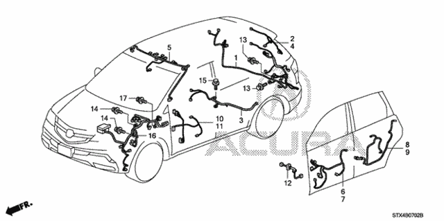 Wire Harness (3) for 2007 Acura MDX #0