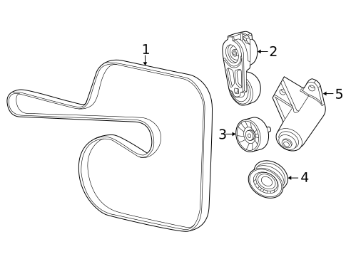 Accessory Drive Belt System Components for 2021 Dodge Durango #0