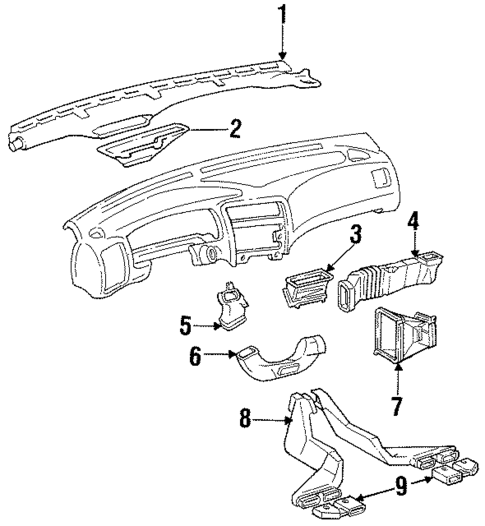Ducts for 1998 Chevrolet Prizm #0