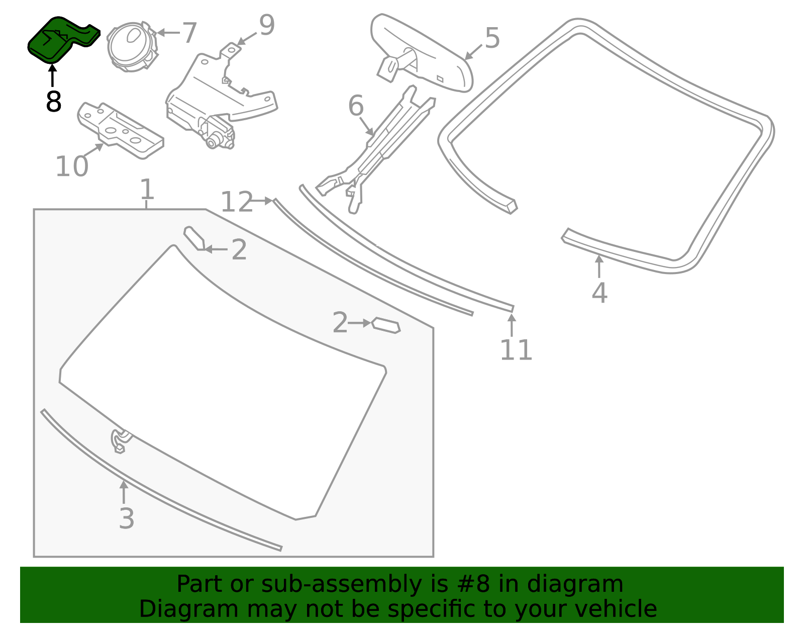 2017 Nissan Armada Rain Sensor Cover 26498-EJ90C | OEM Parts Online