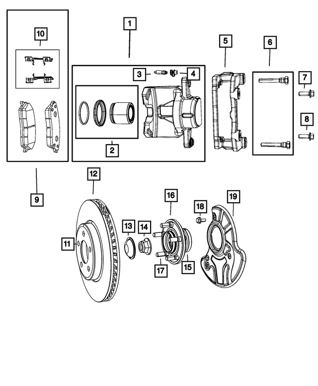 R6142556AA - Brakes: Disc Brake Caliper Assembly, Remanufactured, Right for Mopar Image