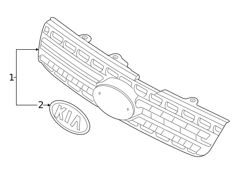 Grille for 2007 Kia Sportage #0