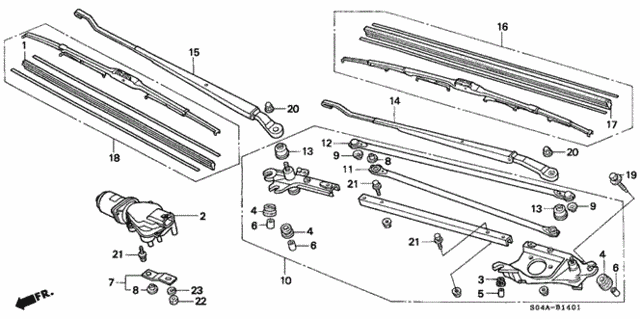 Front Windshield Wiper (2) for 2000 Honda Civic #0