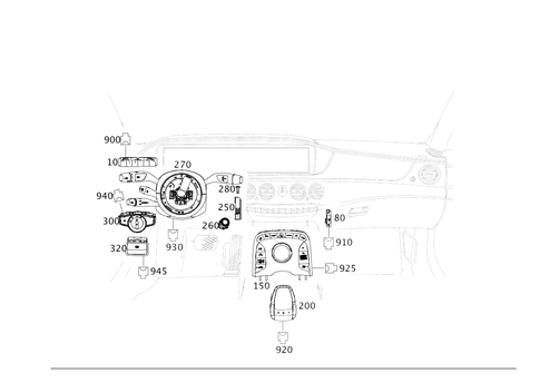 Switch in Instrument Panel and Center Console for 2020 Mercedes-Benz S63 AMG #0