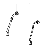 19168806 - : Medium Titanium Rear Passenger Side Seat Belt with Retractor for Saturn: Aura Image