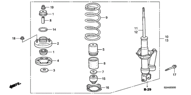 Rear Shock Absorber for 2008 Honda S2000 #0