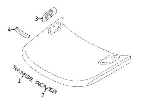Exterior Trim - Hood for 2022 Land Rover Range Rover Sport #0