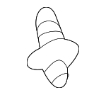 B09251833 - Fuel System: Pipe Shield Rivet for Mazda: 2, 3, 5, 6, 626, CX-3, CX-30, CX-5, CX-7, CX-9, Millenia, MPV, MX-5 Miata, Protege, Protege5, RX-8 Image