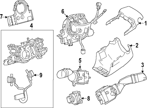 Shroud, Switches & Levers for 2024 Lexus GX550 #1
