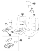 7BV274X9AB - Interior Trim: Front Headrest for Dodge: Durango Image