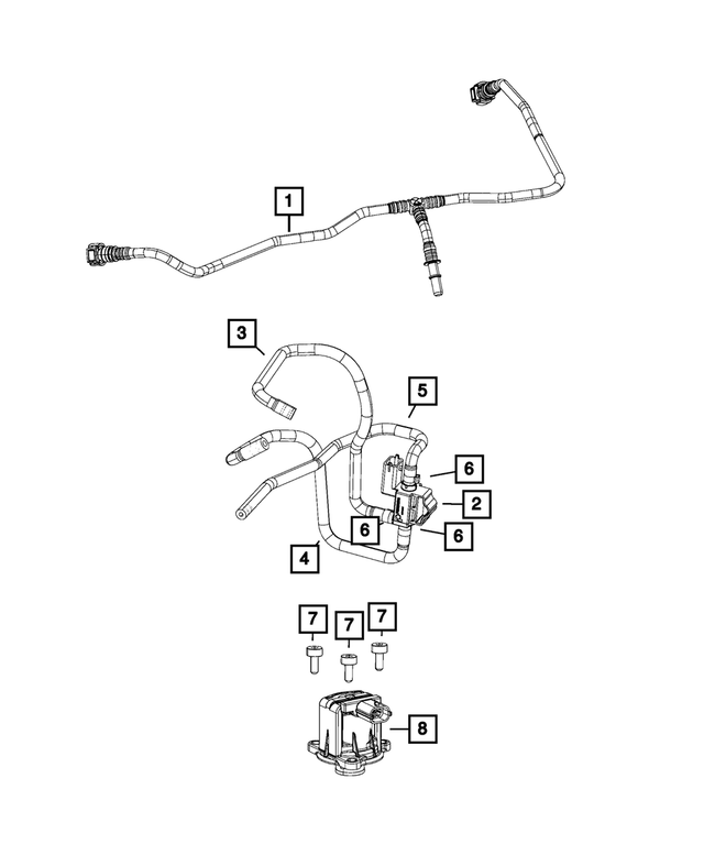 68275753AA - : Fuel Vapor Hose for Mopar Image
