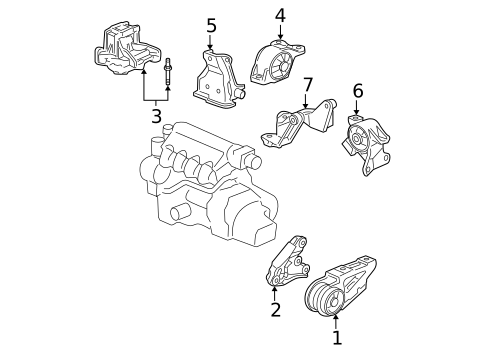 Engine & Trans Mounting for 2008 Honda Fit #0