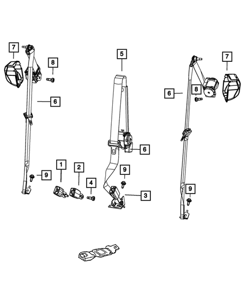 Seat Belts for 2023 Dodge Durango #1