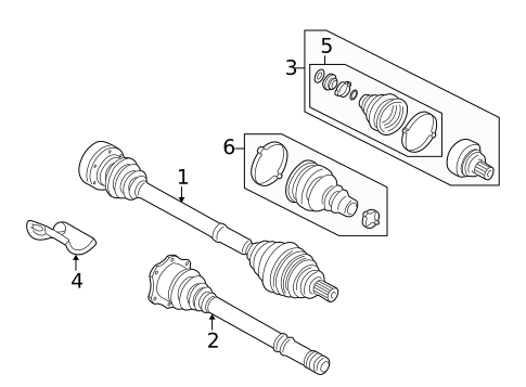 Drive Axles for 2002 Audi A8 Quattro #1