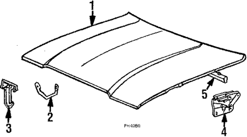 Hood & Components for 1988 Dodge 600 #0