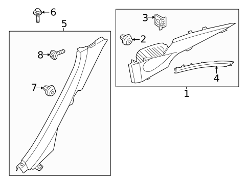 Interior Trim - Quarter Panels for 2023 Genesis G90 #0