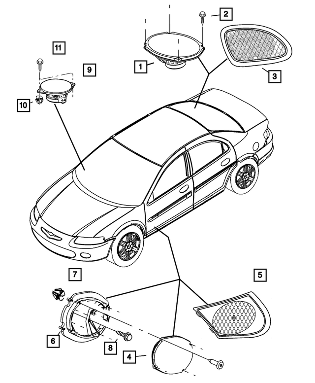 « 5026092AA –  : Arrière Haut-parleur pour Mopar Image »