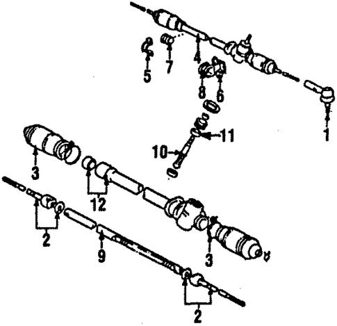Steering Gear & Linkage for 1985 Toyota MR2 #0
