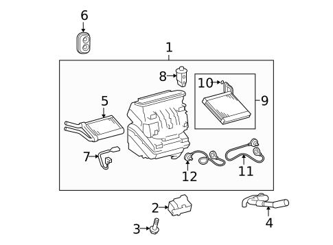 Condenser, Compressor & Lines for 2011 Scion xB #1