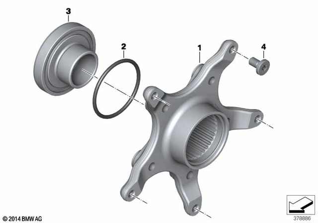 33177709205 - Rear Axle, Rear-Wheel Drive, Suspension: Torx Screw - M8X15.5-mk-zns3 for BMW-Motorrad Image image