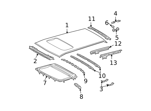 Roof & Components for 2004 Lexus RX330 #0