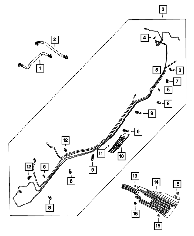 68165783AA - Fuel: 4 Way Clip for Mopar Image