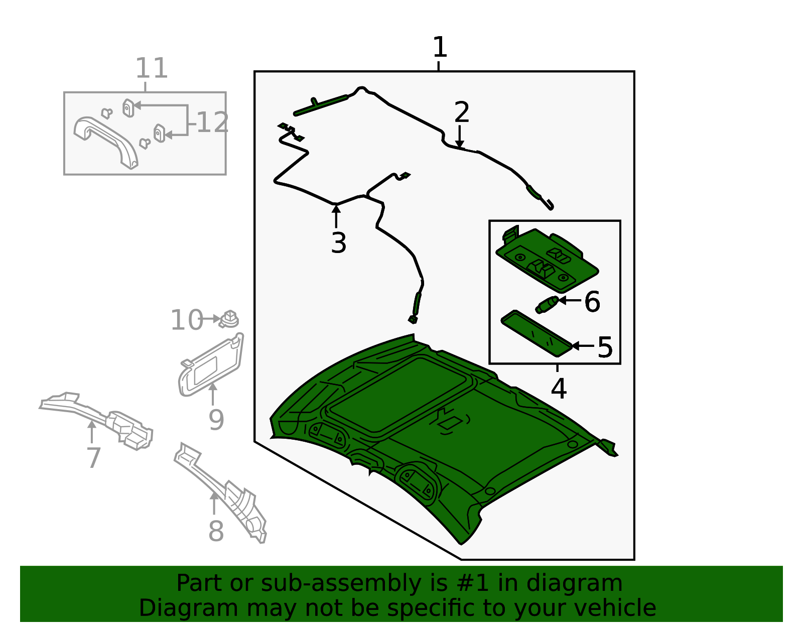 BN8L-68-030M-30 - Headliner - 2004-2007 Mazda 3 | Mazda Swag