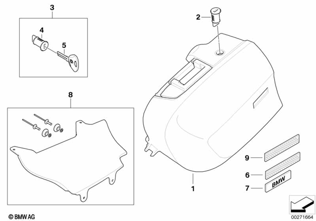 71607720288 - Luggage &amp; Storage: Case Right - Black for BMW-Motorrad Image
