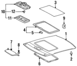 633102B440B1 - Body: Headliner for Toyota: Celica Image