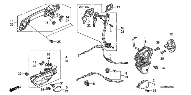 Door Locks - Outer Handle for 2007 Honda Civic #0