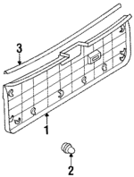 F7CZ7446404AAB - Body: Lift Gate Trim for Ford Image image